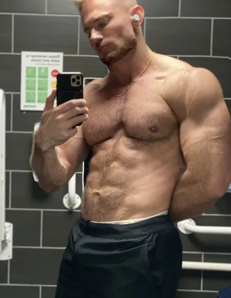 Hairy Blonde Muscle Man 9” thick profile photo
