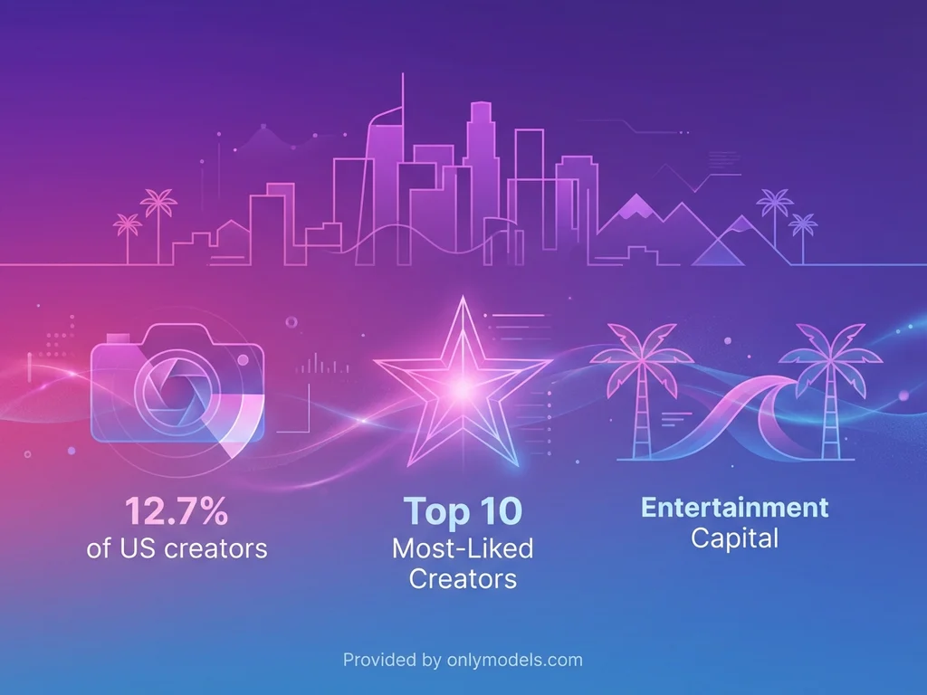 Los Angeles OnlyFans creator statistics infographic