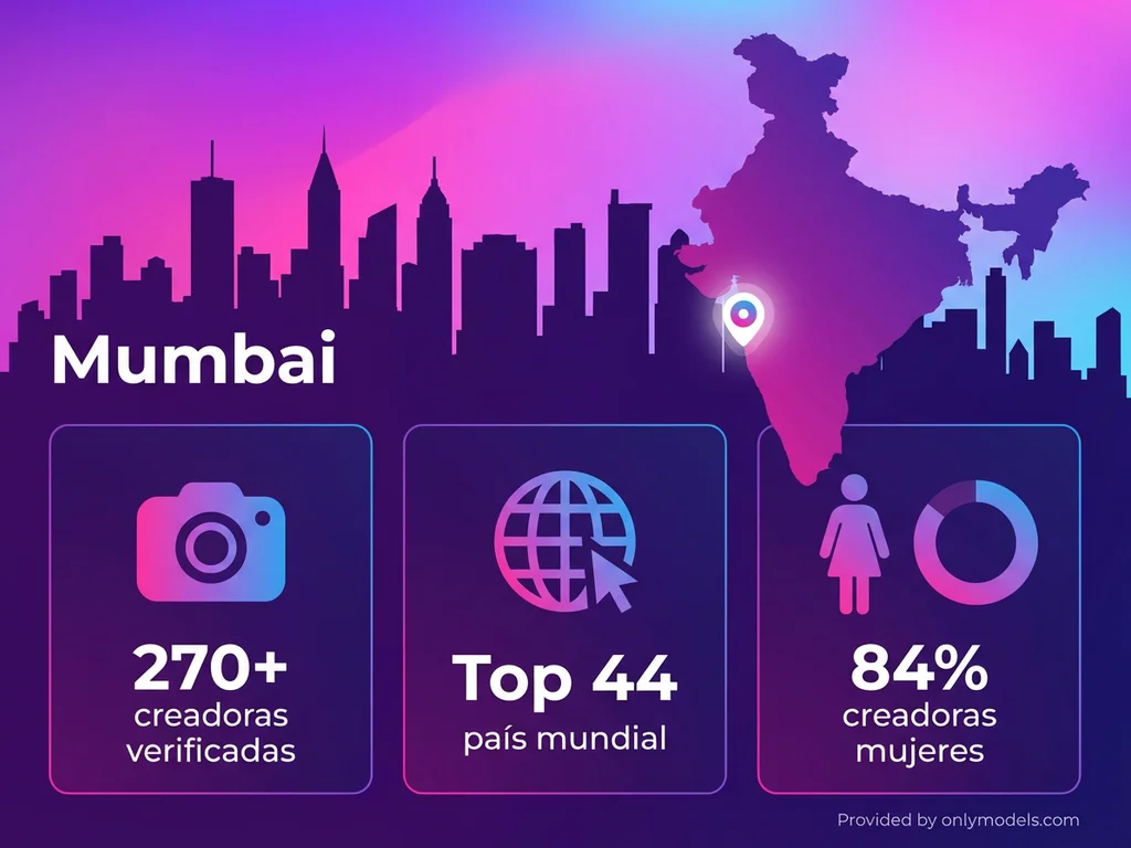 Infografía de estadísticas OnlyFans Mumbai India