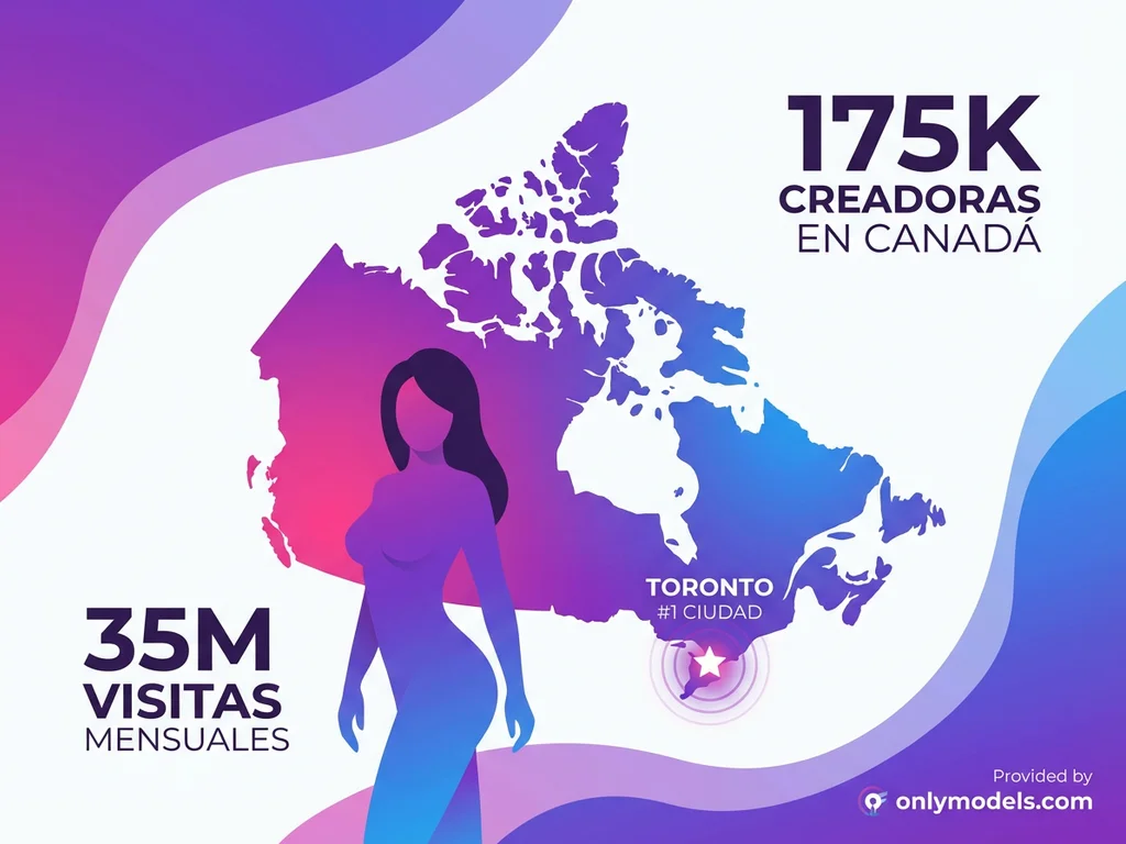 Infografía de estadísticas OnlyFans Toronto Canadá