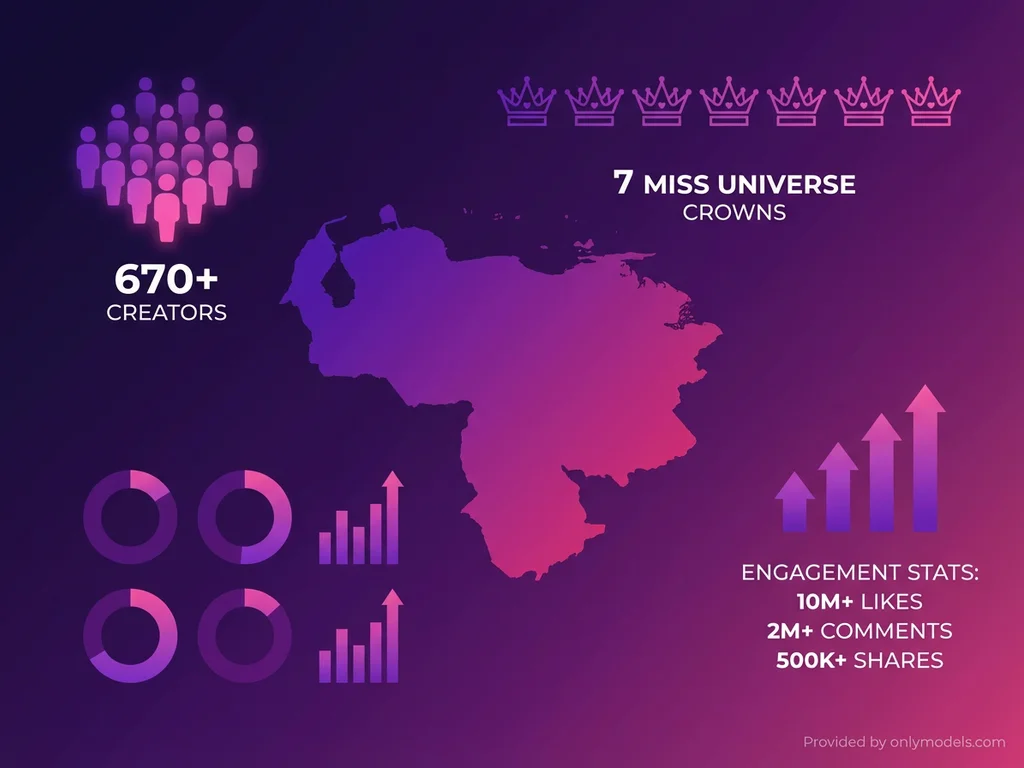 Venezuelan OnlyFans creator statistics infographic