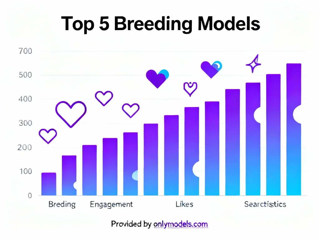 Gráfico de popularidad de modelos breeding en OnlyFans