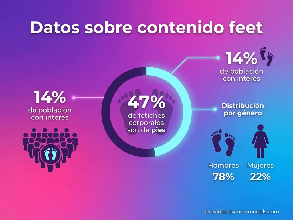 Infografía con estadísticas sobre popularidad del contenido de pies