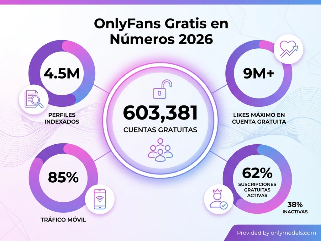 Visualización de datos estadísticos de cuentas OnlyFans gratuitas en 2026