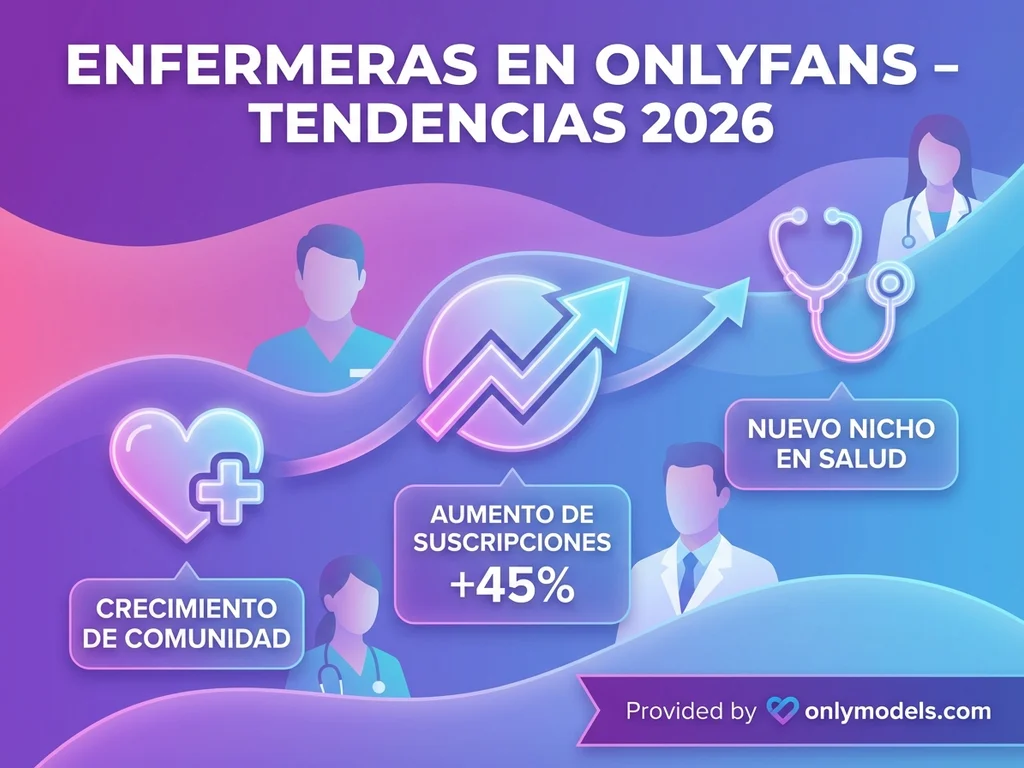 Infografía sobre tendencias de enfermeras en OnlyFans